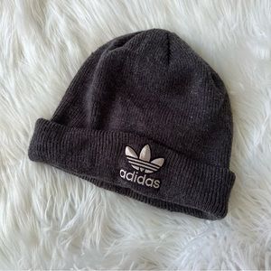 Adidas Gray and White Beanie Hat